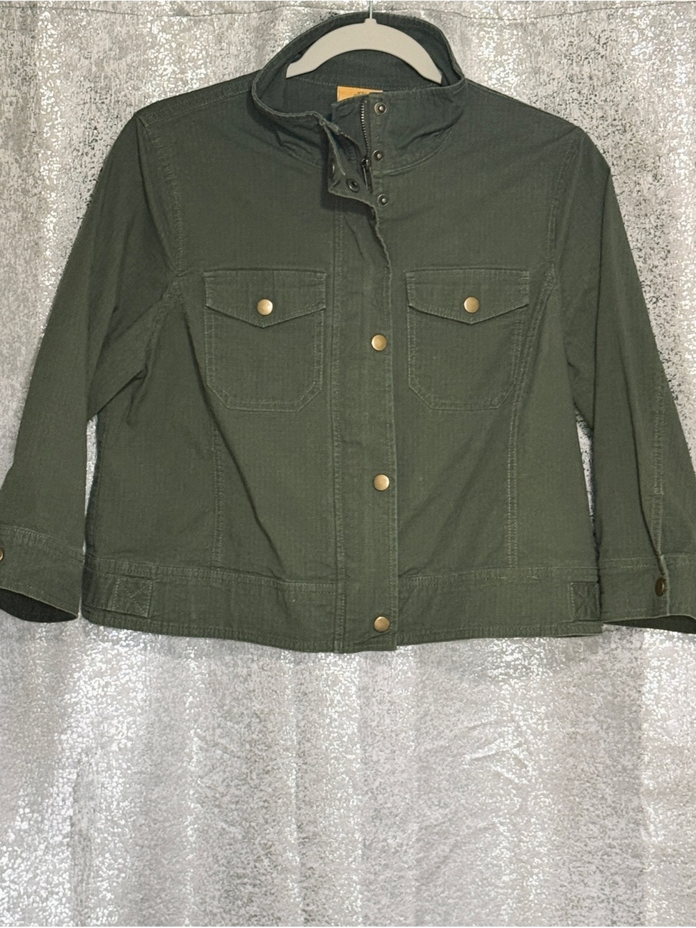Ruby Rd. Olive Green Utility Jean Jacket